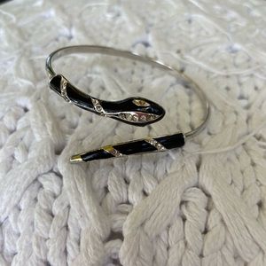 Silver tone Serpent Bangle